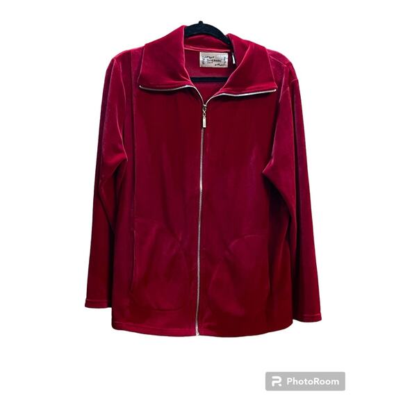 Sarah Bentley Long Sleeve Red Zipped Jacket XL - Picture 1 of 4